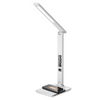 Groov-e GVWC04WE Ares Desk LED Lamp with Wireless Charging Pad & Clock - White