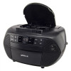 Groov-e GVPS833BK Traditional Boombox Portable CD & Cassette Player with Radio - Black