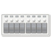 Blue Sea Systems 8271 8-Position Water Resistant Horizontal Panel