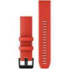 Garmin QuickFit 22mm Silicone Watch Bands Laser Red with Black SS Hardware