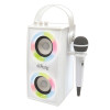 iParty Bluetooth Speakers with Mic & Lights Effects - White