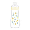 MAM Feel Good Glass Ergonomic Bottle│Includes Medium Flow Teat│Unisex│260ml│2m+