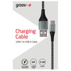 Groov-e GVMA005SG USB-C to USB-A Charging Cable 1M Braided - Space Grey