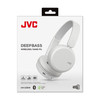JVC HAS36W-W Deep Bass Wireless Bluetooth On Ear Headphones - Ice White