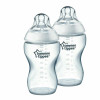 Tommee Tippee Closer to Nature Baby Bottles, Breast-Like Teat with Anti-Colic Valve, 340ml, Pack of 2, Clear