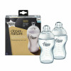 Tommee Tippee Closer to Nature Baby Bottles, Breast-Like Teat with Anti-Colic Valve, 340ml, Pack of 2, Clear