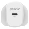 Groov-e GVMA107WE USB-C Mains Charger│20W Power Delivery│Fast Charge│White│InUK