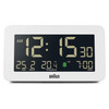 Braun BC10W Digital Alarm Clock with Date, Month and Temperature - White