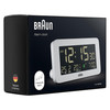 Braun BC10W Digital Alarm Clock with Date, Month and Temperature - White