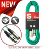 Stagg 6m High Quality Microphone Cable XLR-XLR Plug ROHS Compliant Green SMC6CGR
