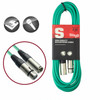 Stagg 6m High Quality Microphone Cable XLR-XLR Plug ROHS Compliant Green SMC6CGR