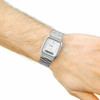 Casio Classic Dual time Watch for Men's Water Resistant Silver with White Dial