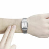 Casio Classic Dual time Watch for Men's Water Resistant Silver with White Dial