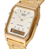 Casio Classic Dual Time Watch for Men's Water Resistant Daily Alarm Gold Dial