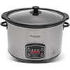 Prestige - Digital Slow Cooker 5.5 Litre - Easy to Use Programmable Timer - 3 Cooking Modes - LCD Display - See Through Glass Lid - 2 Year Guarantee - Grey