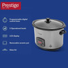 Prestige - Digital Slow Cooker 5.5 Litre - Easy to Use Programmable Timer - 3 Cooking Modes - LCD Display - See Through Glass Lid - 2 Year Guarantee - Grey
