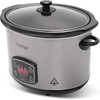Prestige - Digital Slow Cooker 5.5 Litre - Easy to Use Programmable Timer - 3 Cooking Modes - LCD Display - See Through Glass Lid - 2 Year Guarantee - Grey
