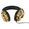 Vybe Camo Design Wired Gaming Headset with LED Light Adjustable Mic Desert Brown