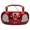 Groov-e Original Boombox Portable CD Player with AM/FM Radio LED Display - Red