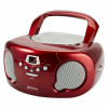 Groov-e Original Boombox Portable CD Player with AM/FM Radio LED Display - Red