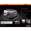Russell Hobbs 18790 Futura 4-Slice Toaster, 1500 W, Stainless Steel Silver, Four Slice