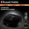 Russell Hobbs 24520 Sandwich Toaster Toastie Maker Two Slice Easy Clean Black