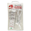 Tacima 4 Way Surge Protection 2m Mains Extension Lead UK Power Plug Socket