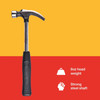 Amtech A0120 8oz (225g) Claw Hammer with Steel Shaft