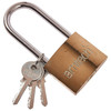 Amtech Heavy Duty Long Shackle Brass Padlock - 50mm For Outdoor Safety Security
