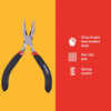 Amtech B3186 Mini Long Nose Plier with Spring, Black Silver & Red, 15cm