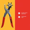 Amtech B1400 Revolving Leather Punch Plier, Hole Puncher for Belt, Canvas, Plastics, and Textiles