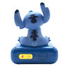 Lexibook RL800D 3D Disney Stitch Childrens Clock with Night Light
