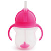 Munchkin Click Lock Tip & Sip Weighted Straw Cup Pink 207ml