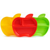 Munchkin Lil Apple Divided Plates Pack of 3 For 6+ months Toddler Self Feeding