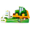Tomy John Deere Farmin Friends Hauling Tractor Toy Set with Ramp For 18m+ Kids