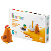 Hey Clay Farm Birds Medium Set with Soft Modelling Air Dry Clay 6 Cans 3+ Ages