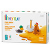 Hey Clay Farm Birds Medium Set with Soft Modelling Air Dry Clay 6 Cans 3+ Ages