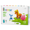 Hey Clay Animals Medium Set with Soft Modelling Air Dry Clay 6 Cans 3+ Ages