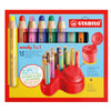 Stabilo Multi-Talented Pencil Woody 3 In 1  - 15pk Assorted Colours
