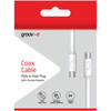 Groov-e 2m Male-to-Male Coax Cable with Female Adapter Nickel Plated Connector