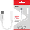 Groov-e GVMA082WE USB-C to 3.5mm Audio Jack Female AUX Adapter - White