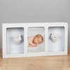 Bambino Triple Photo Frame & Casting Kit Perfect Keepsake For Parents - White