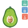Nuby Avocado Shaped Teether Soft Silicone Soothing Teether For 3m+ Baby