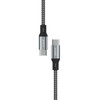 Groov-e GVMA028SG 2m USB-C to USB-C 100W Charging Cable Braided - Space Grey