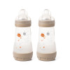 MAM Easy Start Anti Colic Bottle with Slow Flow Teat Grey 260ml 2Pk