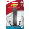 3M Command Bathroom Large Double Bath Hook Holds up to 4kg Matte Black