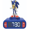 Lexibook RL800SN 3D Hedgehog Sonic Childrens Clock with Night Light - Blue