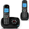 Alcatel Big Button Twin Digital Cordless Phone with Answering Machine, Black