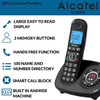 Alcatel Big Button Twin Digital Cordless Phone with Answering Machine, Black