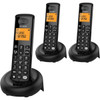 Alcatel Digital Triple Cordless Phone with Answering Machine & Call Block- Black